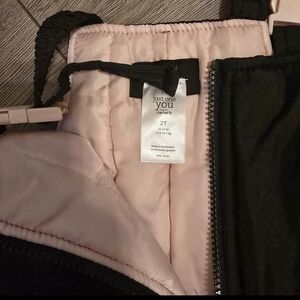 Carter's Black and Pink Kids Snow Bib